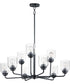 31"W Acadia 9-Light Chandelier Black