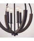 Clive 4-Light Pendant Carbon Grey and Black Iron
