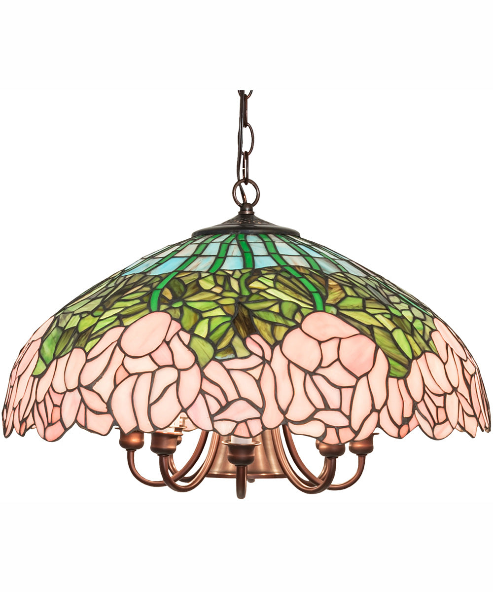 22" Wide Tiffany Cabbage Rose Pendant