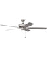 Super Pro 60" Fan Ceiling Fan (Blades Included) Brushed Satin Nickel