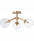 Rovi 3-light Ceiling Flush Mount Aged Brass