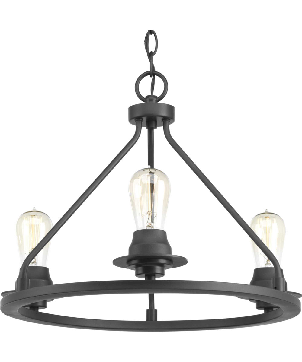 Debut 3-Light Semi-Flush Convertible Graphite