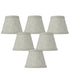 5"W x 4"H Set of 6 Textured Oatmeal Clip-on Candlelabra Shade