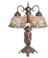 23" High Tiffany Fishscale 3 Light Table Lamp