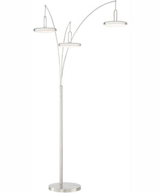 Sailee 3-Light Led 3-Light Arch Lamp Brushed Nickel