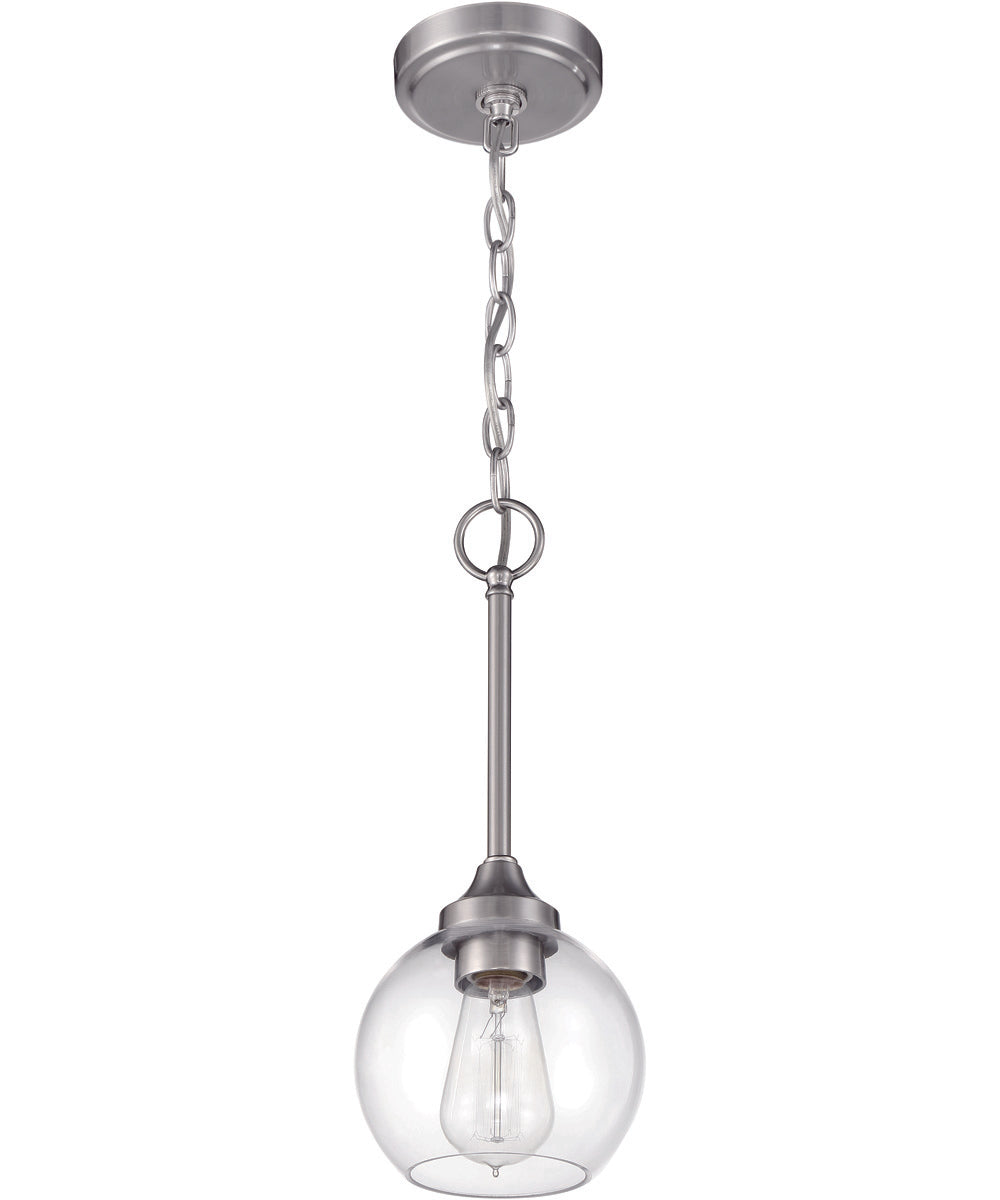 Glenda 1-Light Mini Pendant Brushed Polished Nickel