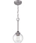 Glenda 1-Light Mini Pendant Brushed Polished Nickel