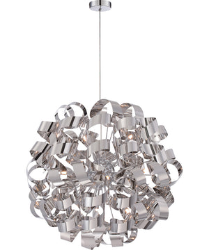 Ribbons 12-light Pendant Polished Chrome