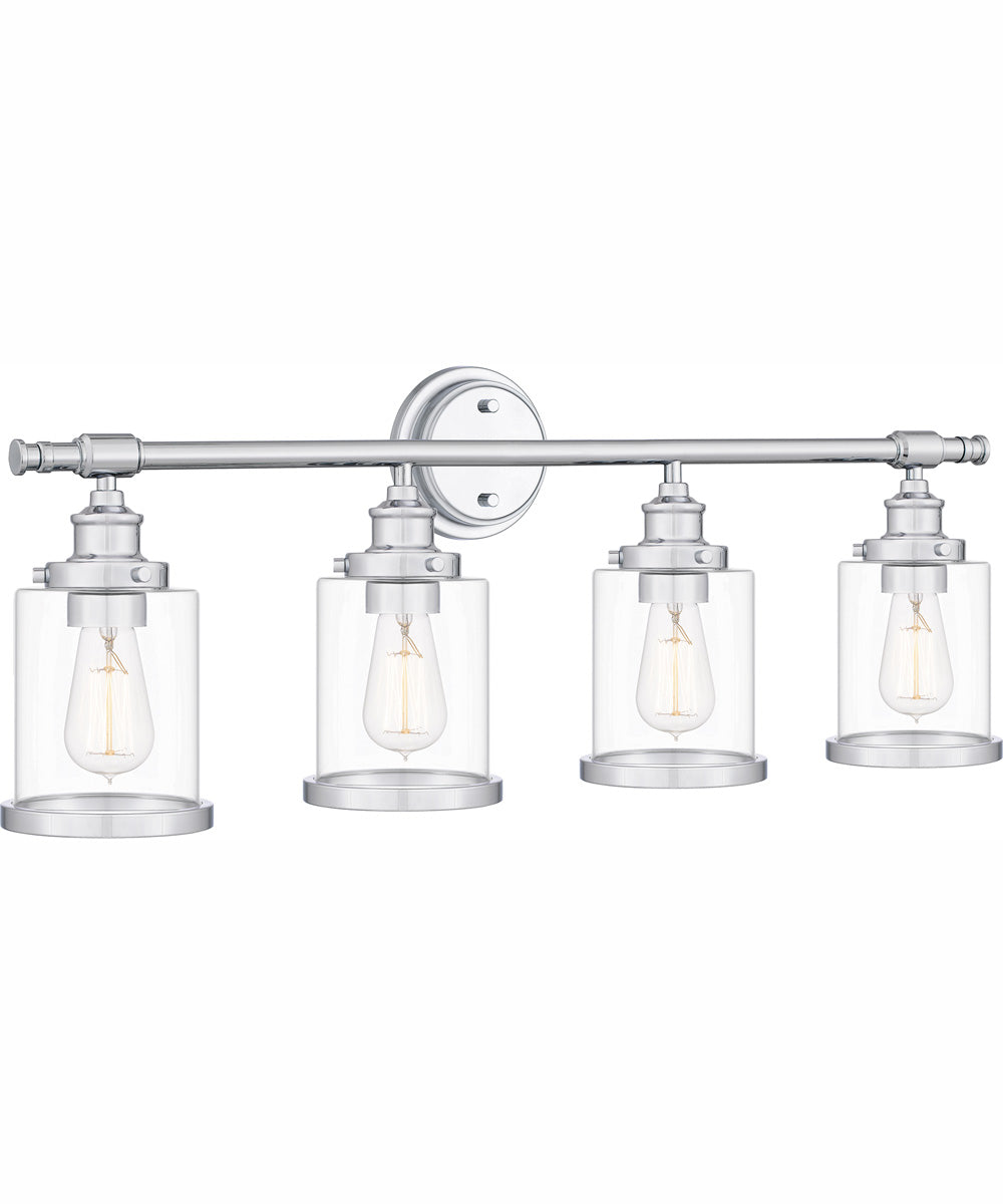 Dixie Extra Large 4-light Bath Light Polished Chrome