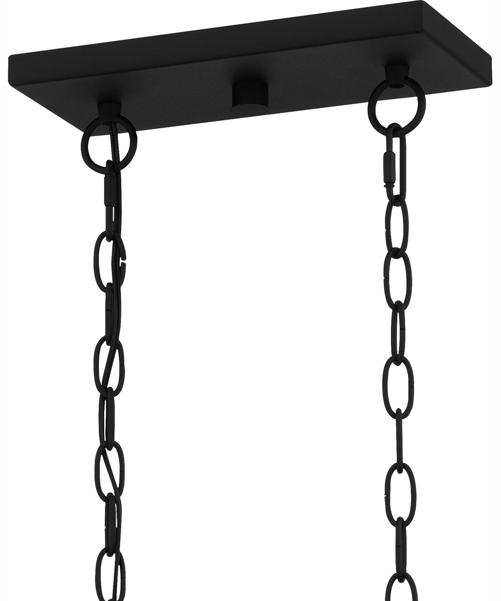 Quoizel Linear Chandelier 4-light Island Light Earth Black