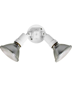 2-Light Adjustable Swivel Flood Light White
