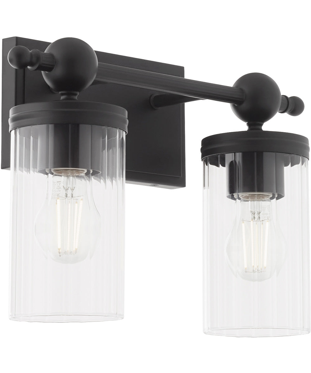 Tamara Day's Lee Boulevard 2-light Bath Vanity Light Matte Black