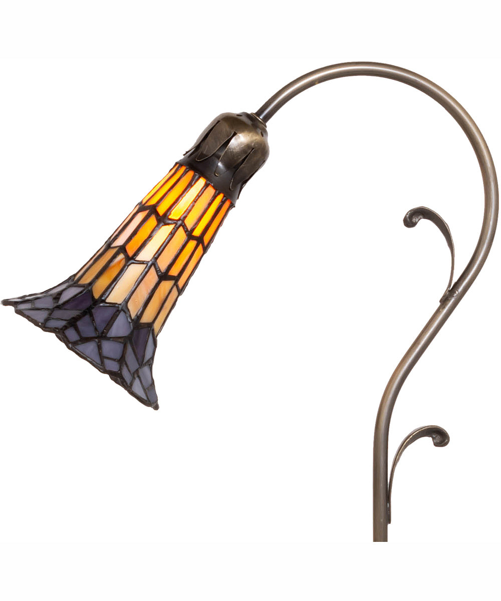 15" High Stained Glass Pond Lily Accent Lamp