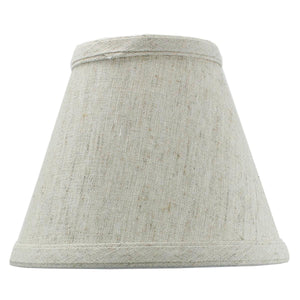 6"W x 5"H Textured Oatmeal Chandelier Lamp Shade -