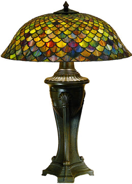 30"H Tiffany Fishscale Table Lamp