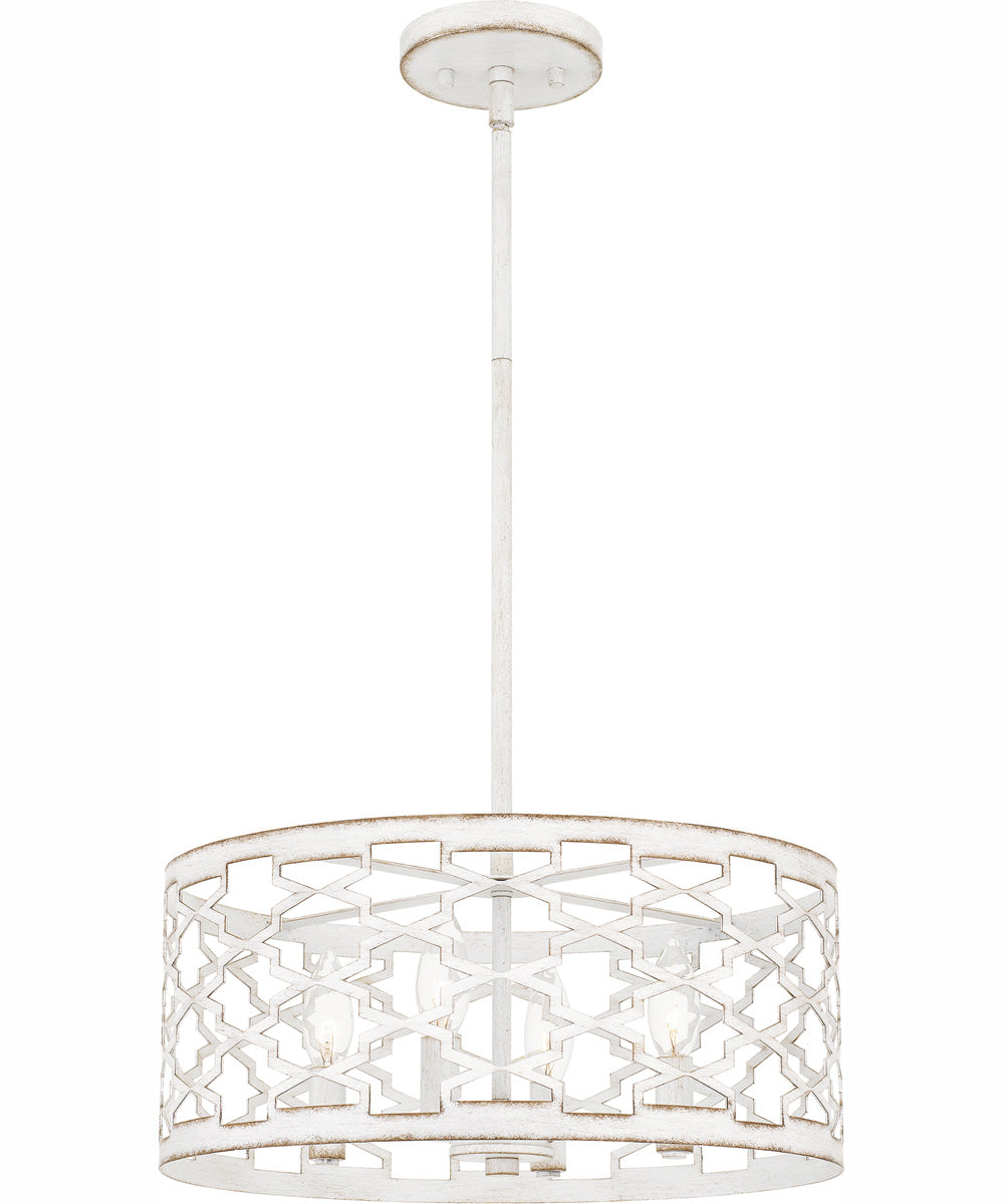 Quoizel Pendant Large 4-light Pendant Antique White