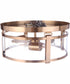 Elliot 3-Light Flush Mount Satin Brass