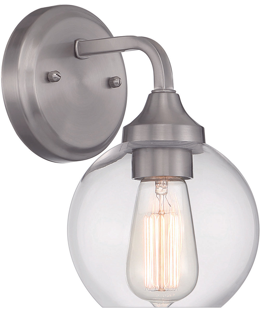Glenda 1-Light Wall Sconce Brushed Polished Nickel