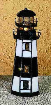 10"H Cape Hatteras Light House Accent Lamp