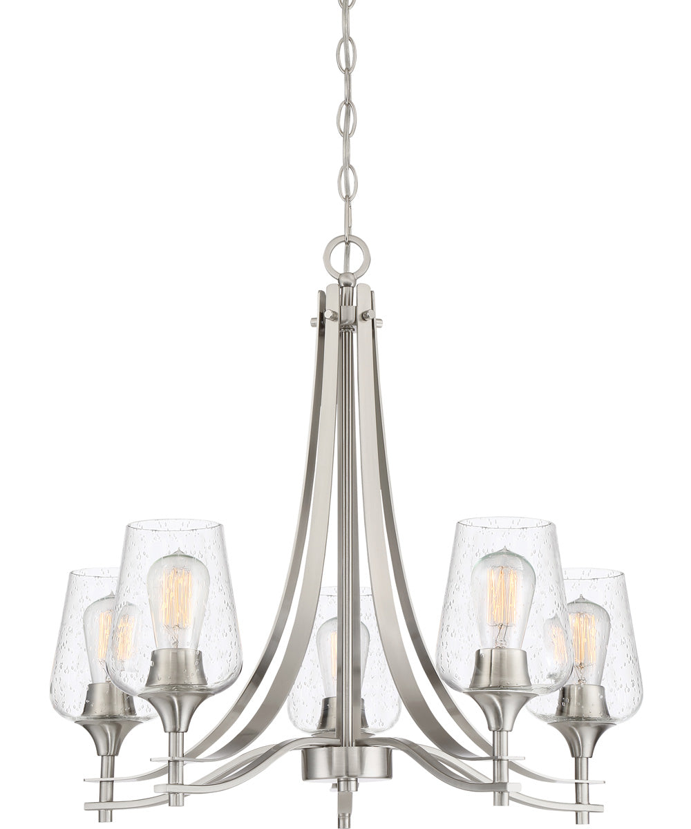 Towne 5-light Chandelier Brushed Nickel