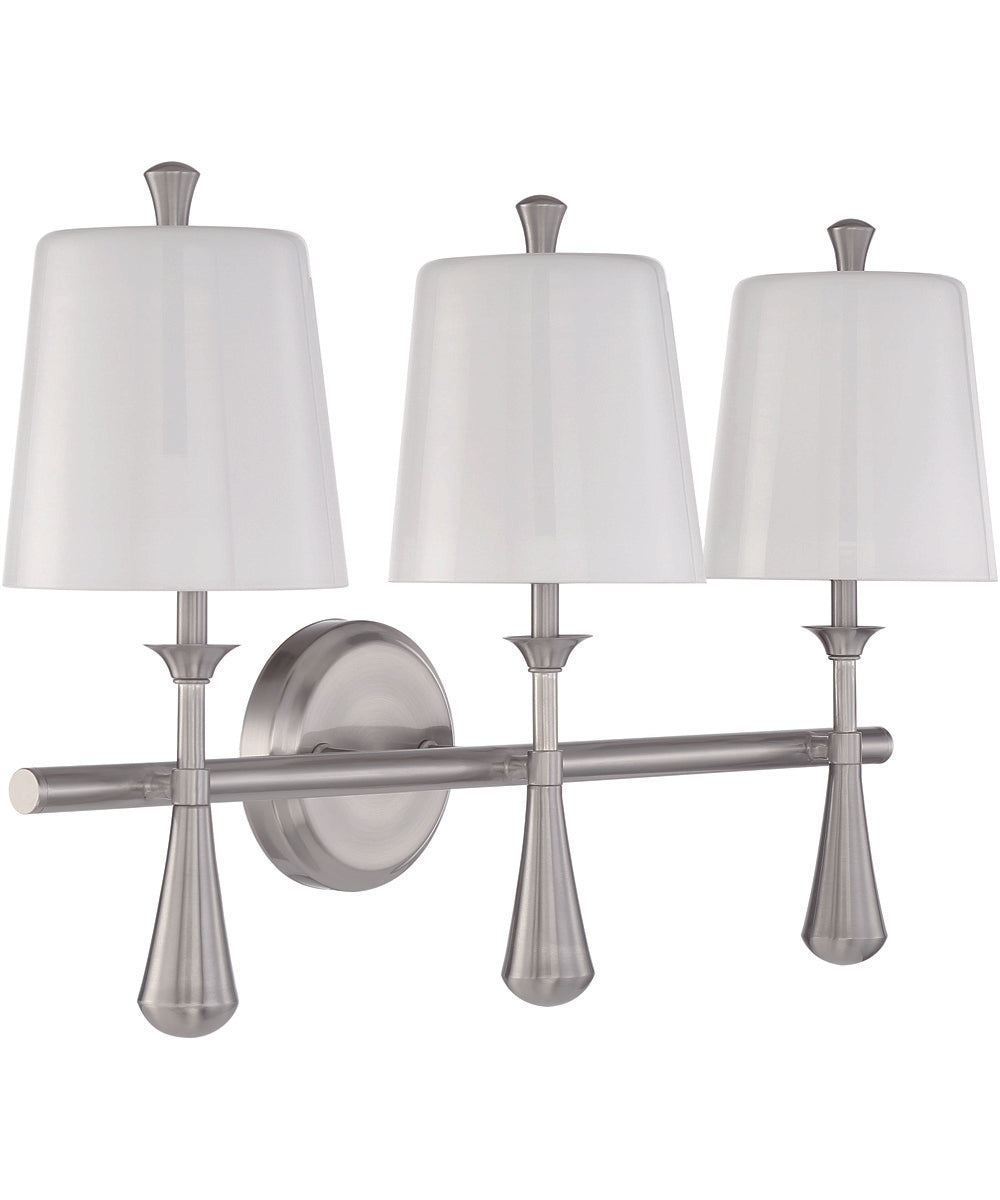 Palmer 3-Light Vanity Brushed Polished Nickel