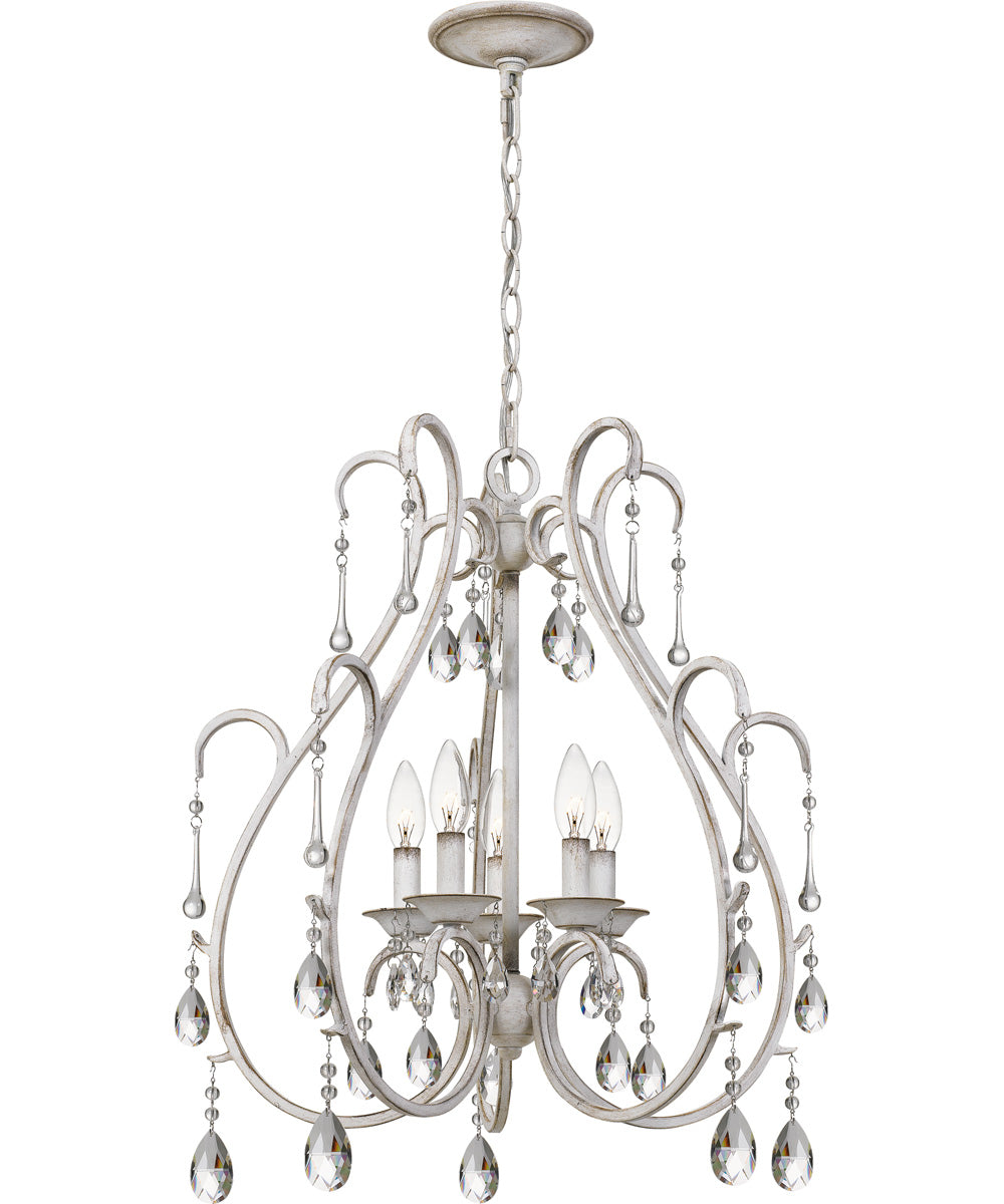 Blanca 5-light Chandelier Antique White