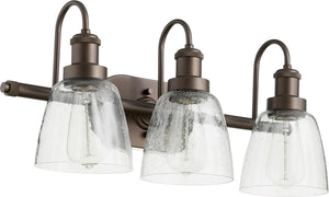 23"W 3-light Bath Vanity Light Oiled Bronze