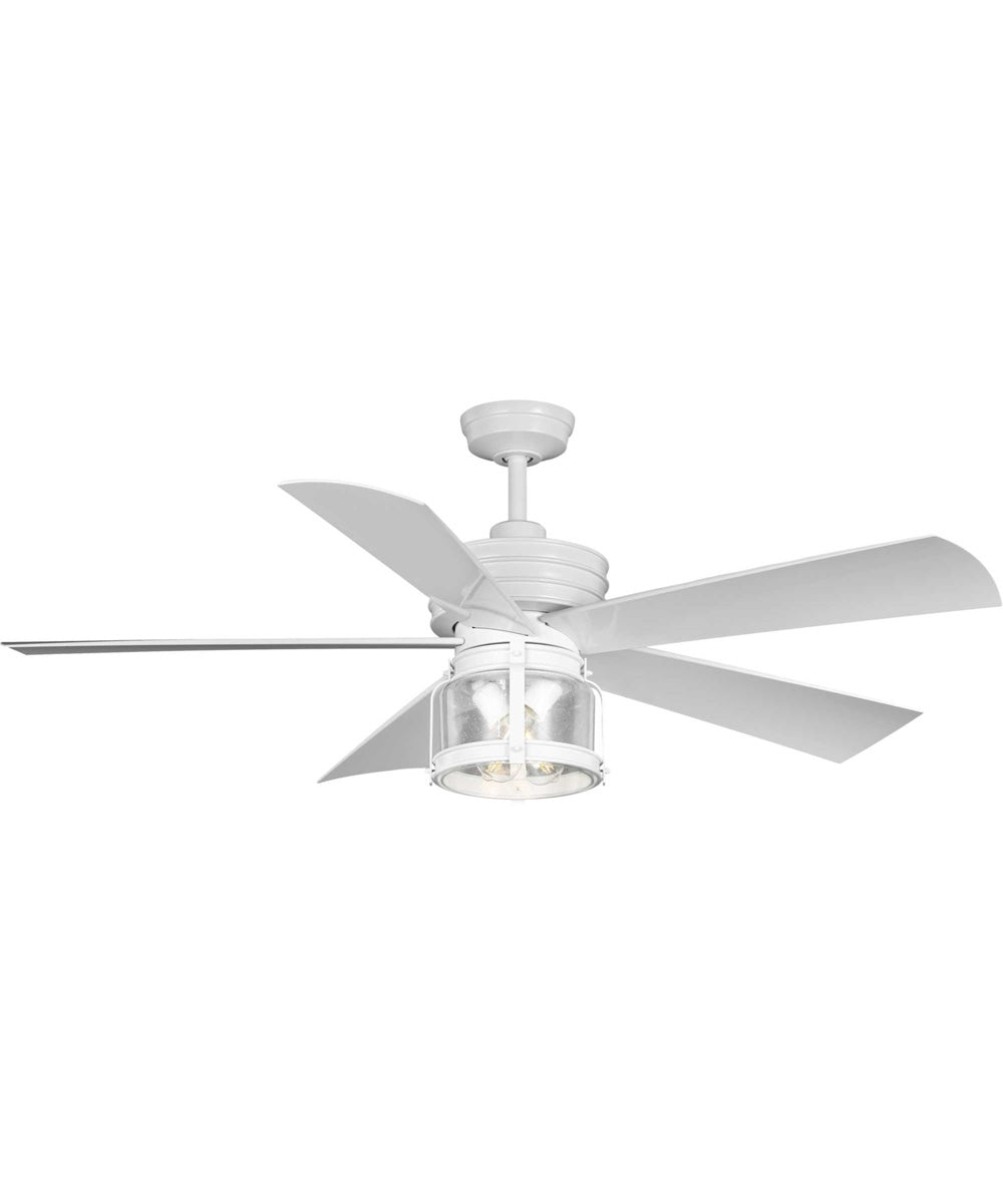 Midvale 5-Blade White 56-Inch Coastal Indoor/Outdoor Ceiling Fan Satin White