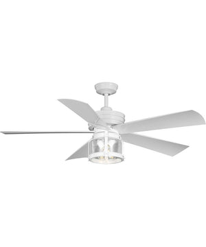 Midvale 5-Blade White 56-Inch Coastal Indoor/Outdoor Ceiling Fan Satin White