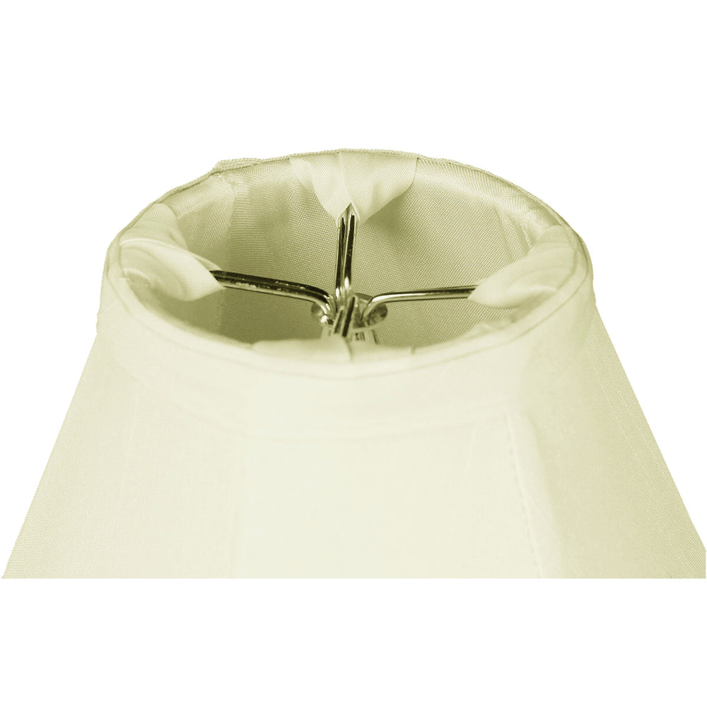 6"W x 5"H Candelabra Stretch Eggshell With White Liner Clip-On Clip-On Lampshade