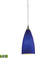 5"W Vesta 1-Light LED Pendant Satin Nickel/Royal Blue Glass