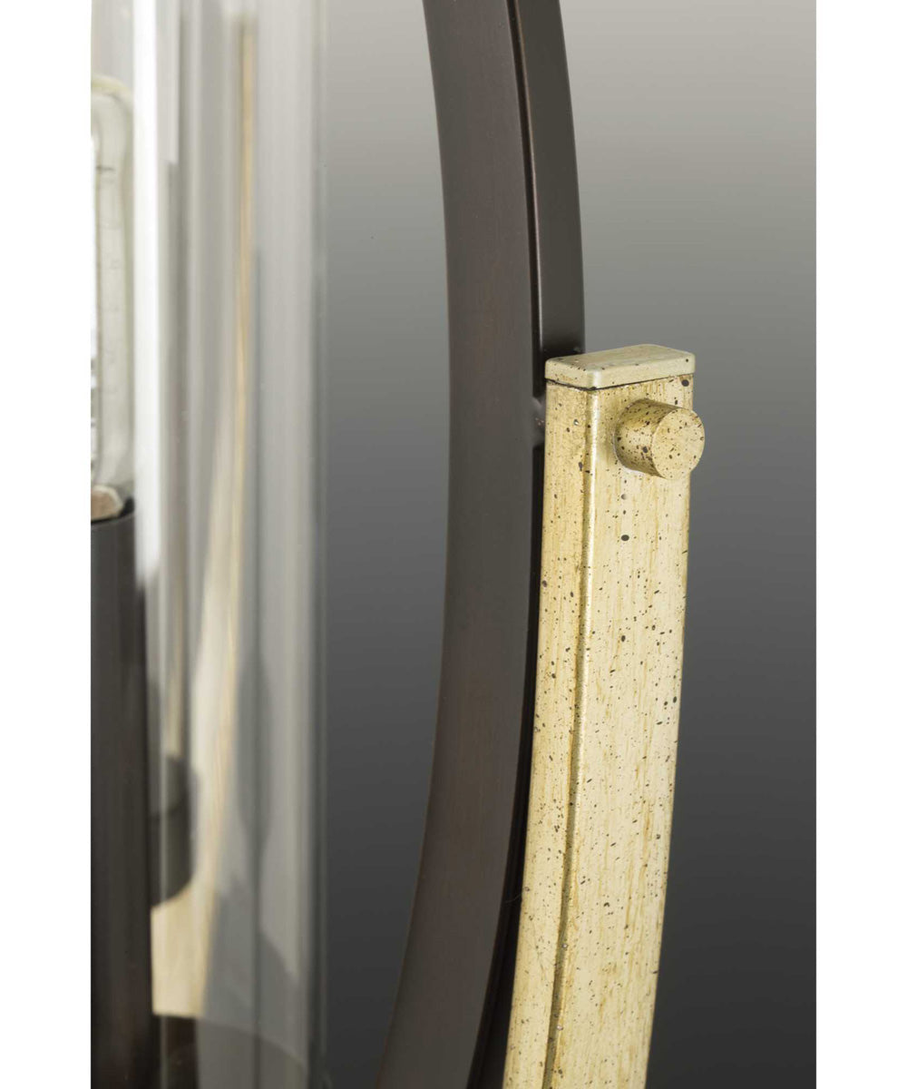 Evoke 3-Light Clear Glass Luxe Chandelier Light Antique Bronze