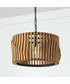Archer 1-Light Semi-Flush Light Wood and Matte Black