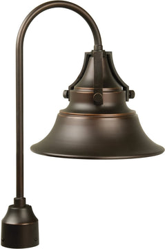 21"H Union 1-Light Outdoor Post Mount Oiled Bronze Gilded