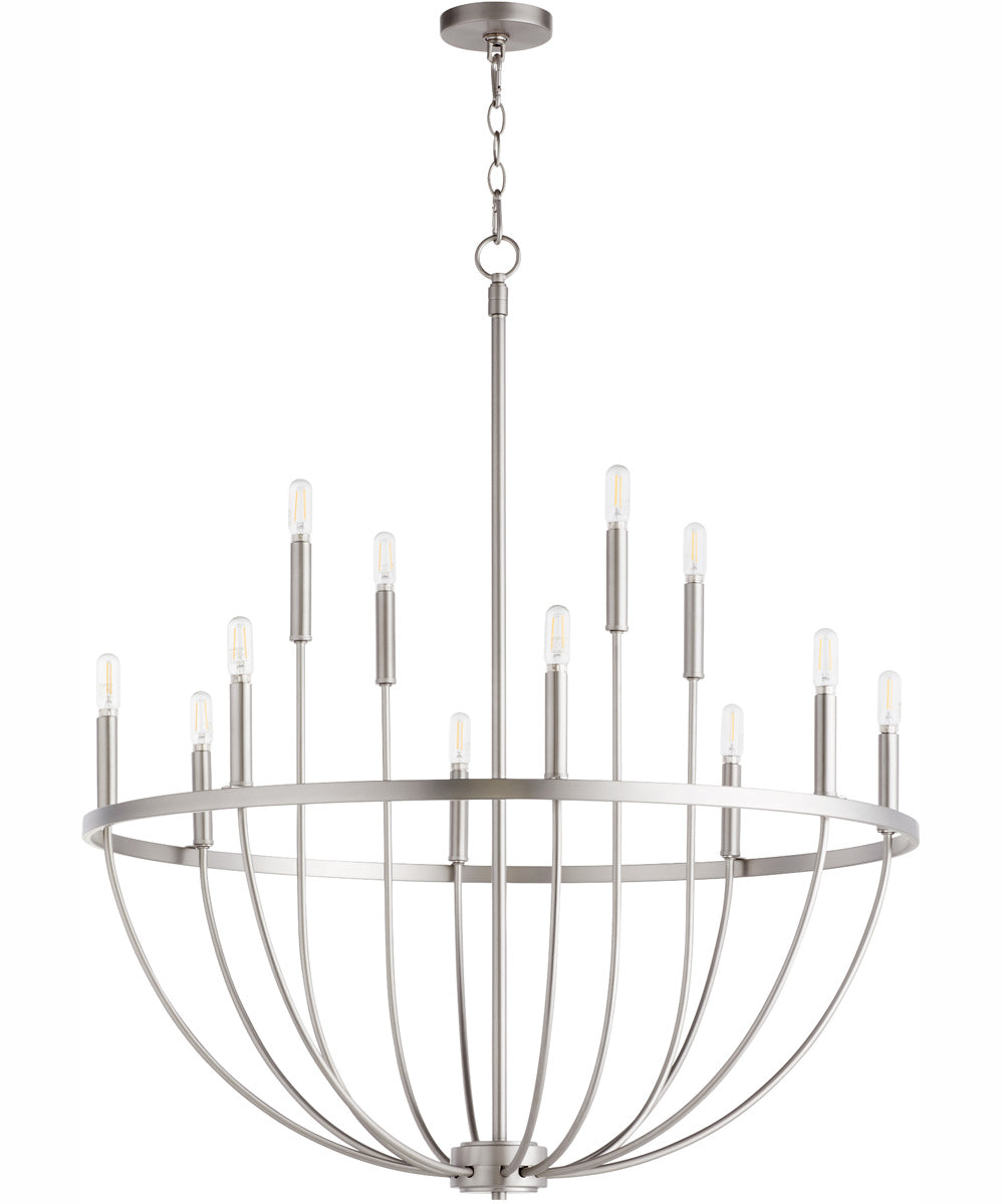 Tribute 12-light Chandelier Satin Nickel
