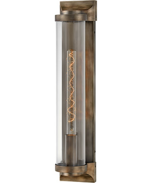 Pearson 1-Light LED Large Outdoor Wall Mount Lantern in Burnished Bronze