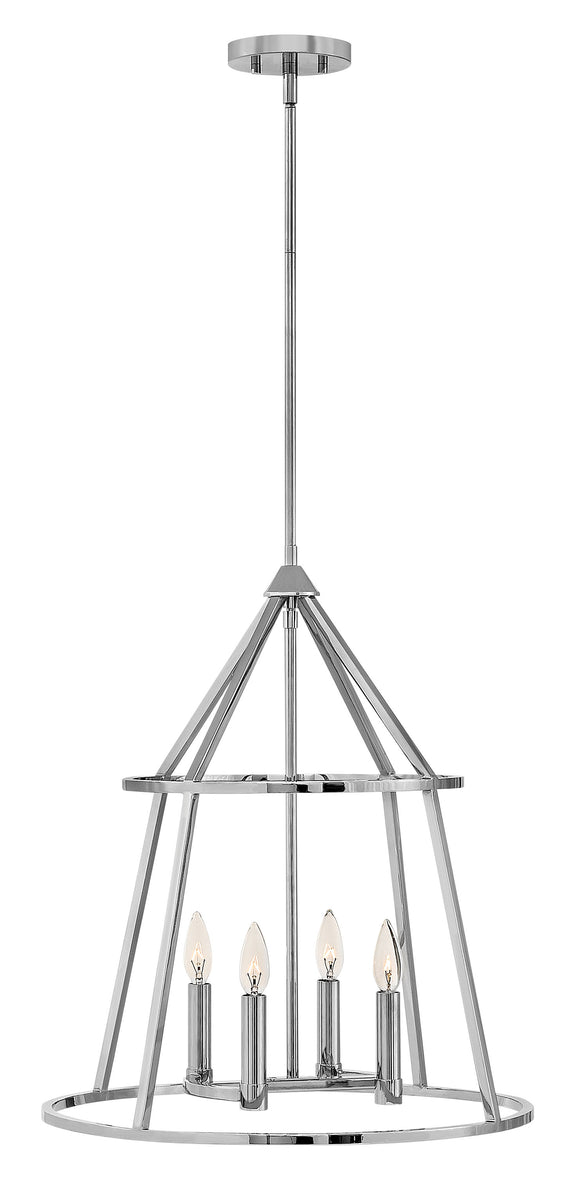 20"W Middleton 4-Light Stem Hung Pendant in Polished Nickel