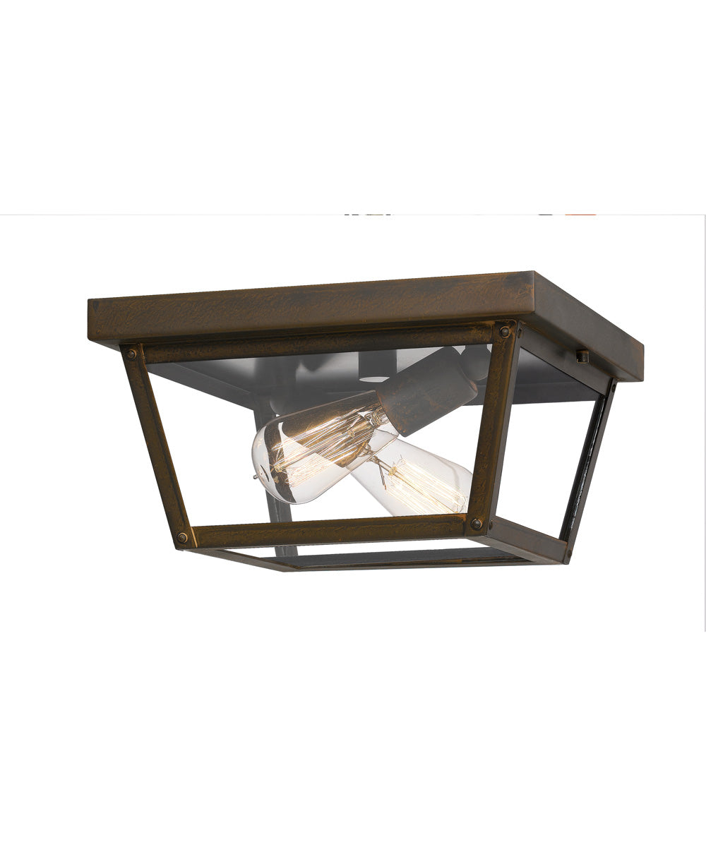 Rue De Royal Medium 2-light Outdoor Ceiling Light Industrial Bronze