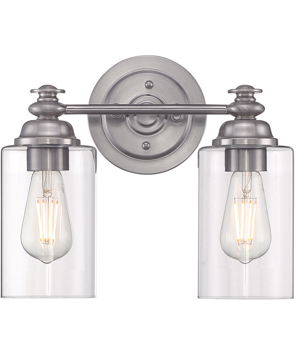 Dardyn 2-Light Vanity Brushed Polished Nickel