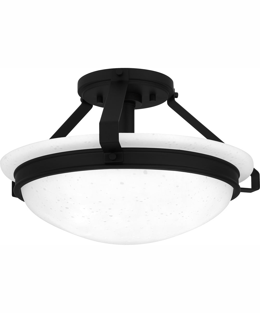 Quoizel Semi-Flush Mount Medium 2-light Semi Flush Mount Matte Black