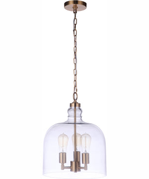 Jackson 3-Light Pendant Satin Brass