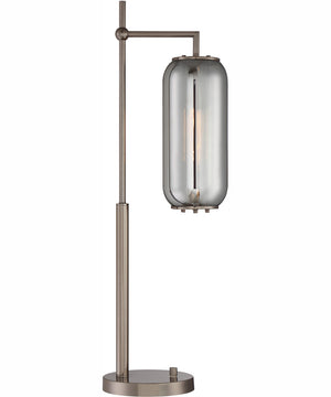 Hagen 1-Light Table Lamp G/Smoke Glass Shade