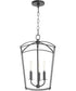 Mantle 3-light Entry Foyer Hall Chandelier Matte Black