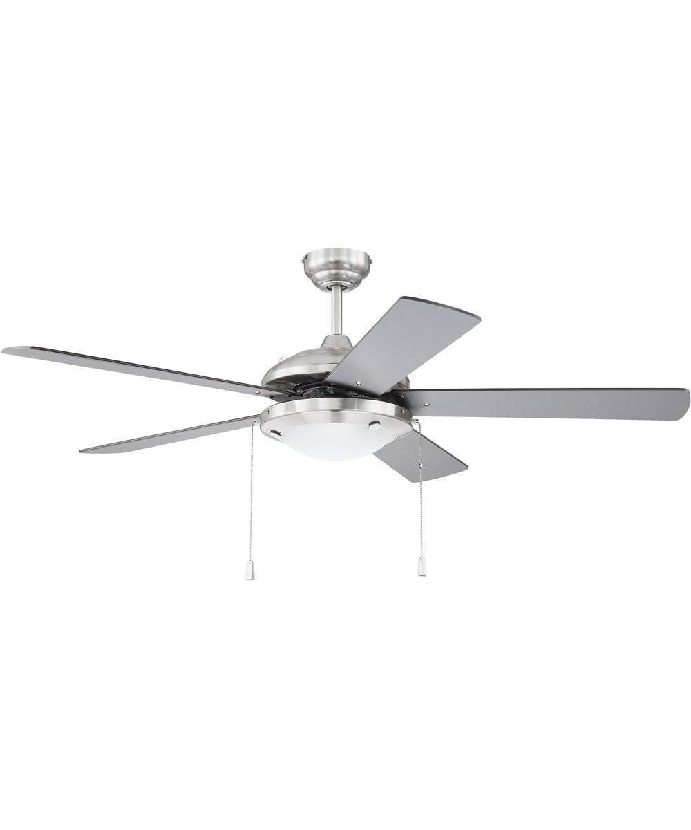 52" Nikia 2-Light LED Ceiling Fan (Blades Included) Brushed Polished Nickel