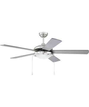 52" Nikia 2-Light LED Ceiling Fan (Blades Included) Brushed Polished Nickel
