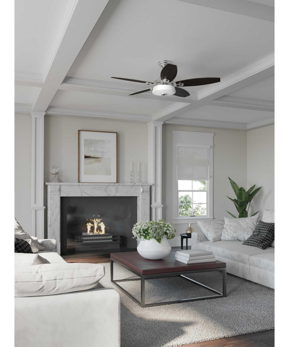 Graceful 54" 5 Blade Fan w/ LED Light Polished Chrome