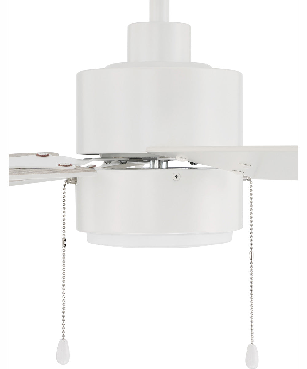 52" Terie 1-Light Ceiling Fan White