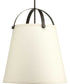 Galley 3-Light Linen Shade Coastal Pendant Light Antique Bronze