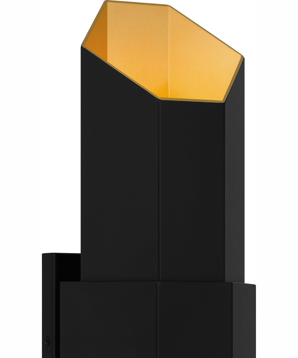 Chasm Large Outdoor Wall Light  Gold Coastal Armour Aluminum Matte Black