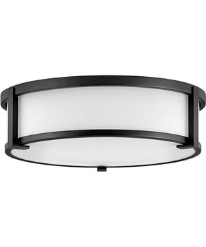 Lowell 3-Light Large Flush Mount in Black